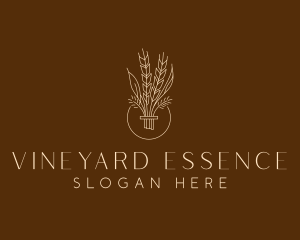 Minimalist Wheat Grain  logo design