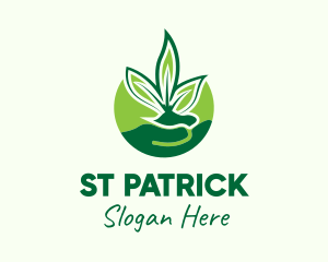 Gardening - Hand Leaf Plant logo design