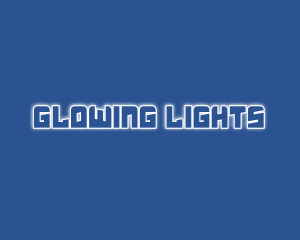 Robotic Glow Text logo design