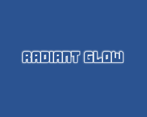 Robotic Glow Text logo design