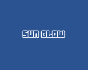 Robotic Glow Text logo design