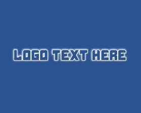 Glow - Robotic Glow Text logo design