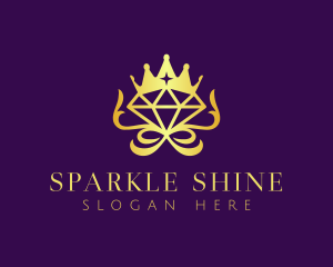 Rhinestone - Royal Crown Diamond logo design