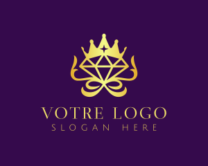 Golden - Royal Crown Diamond logo design