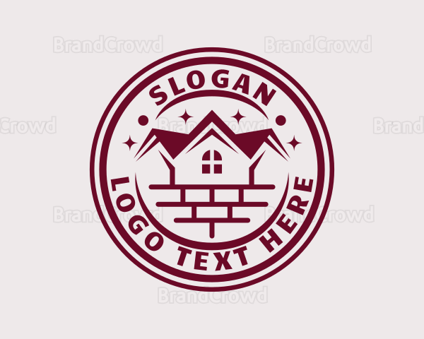 Red Brick House Roof Logo