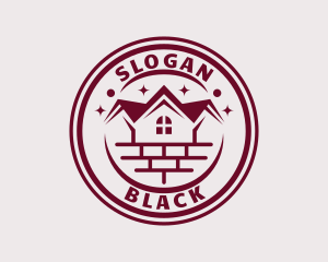 Housing - Red Brick House Roof logo design