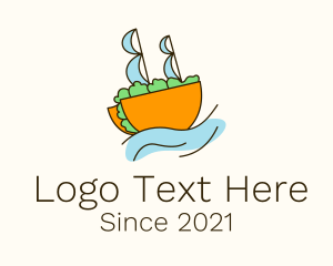 Food Stall - Taco Sailing Ship logo design