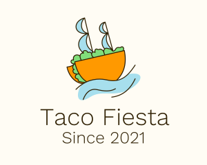 Taco Sailing Ship logo design