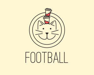 Pet Friendly - Minimal Cat Cafe logo design