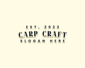 Retro Hipster Craft logo design