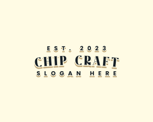 Retro Hipster Craft logo design