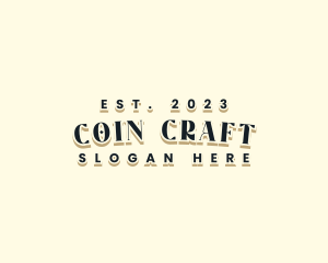 Retro Hipster Craft logo design