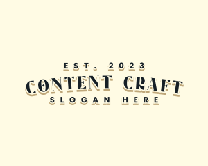 Retro Hipster Craft logo design