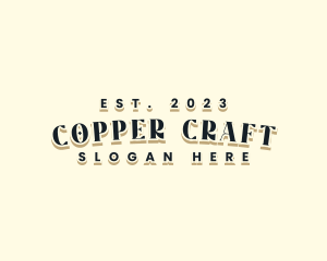 Retro Hipster Craft logo design