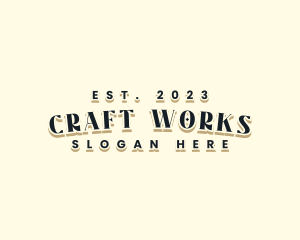 Crafting - Retro Hipster Craft logo design