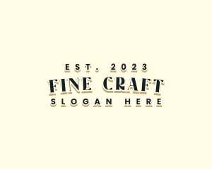 Retro Hipster Craft logo design