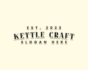 Retro Hipster Craft logo design