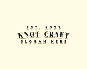 Retro Hipster Craft logo design