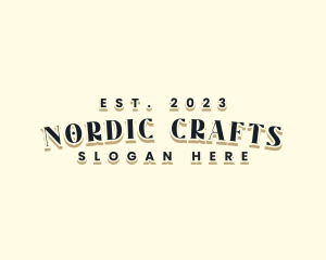 Retro Hipster Craft logo design