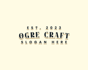 Retro Hipster Craft logo design