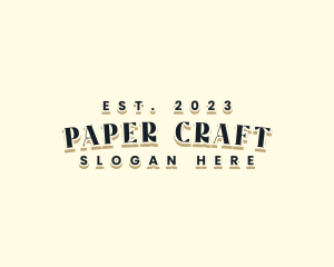 Retro Hipster Craft logo design