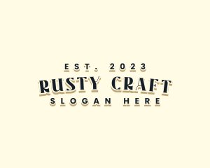 Retro Hipster Craft logo design