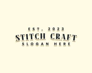 Retro Hipster Craft logo design