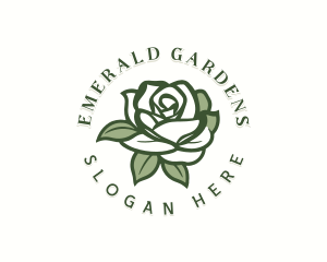 Floral Garden Rose logo design