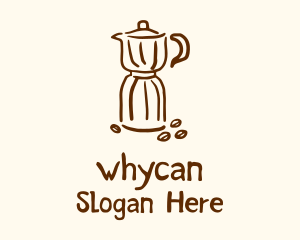 Brewed Coffee Bean Logo