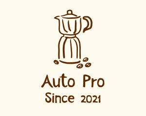 Caffeine - Brewed Coffee Bean logo design