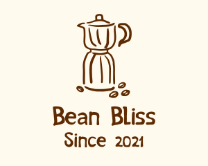 Brewed Coffee Bean logo design