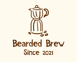 Brewed Coffee Bean logo design