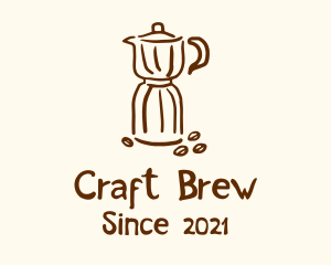 Brewed Coffee Bean logo design
