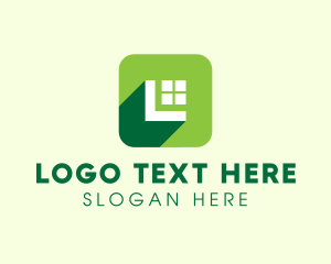 Square - Modern Window Letter L logo design