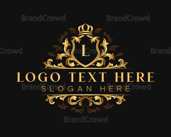 Luxury Floral Crown Logo