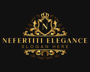 Luxury Floral Crown logo design