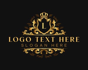 Luxury Floral Crown Logo