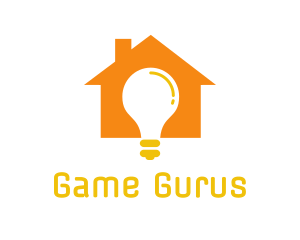 Orange House Bulb Logo