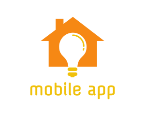 Orange House Bulb Logo