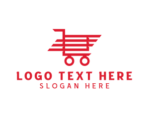 Mini Market - Trolley Shopping Cart logo design