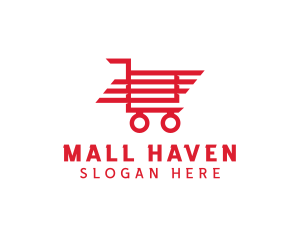 Trolley Shopping Cart logo design