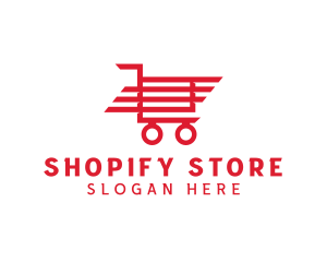 Trolley Shopping Cart logo design