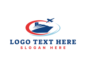 Travel - Cruise Ship Getaway Airplane logo design