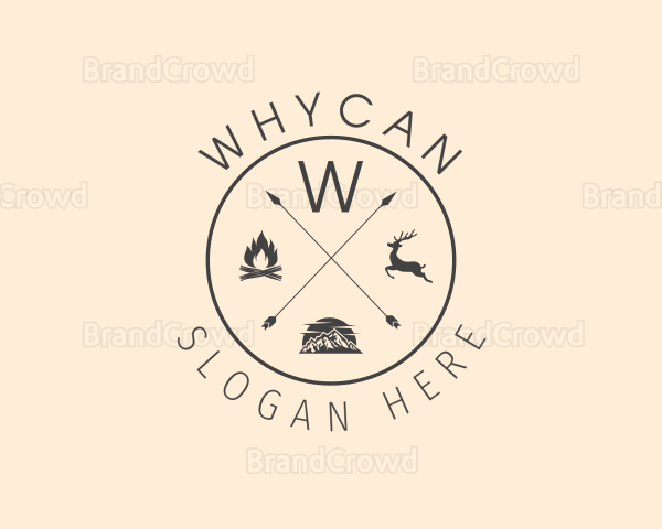 Camping Wilderness Hipster Logo
