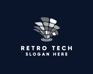 Retro Disco Lights logo design