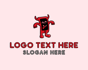 Communication - Scary Devil Phone logo design