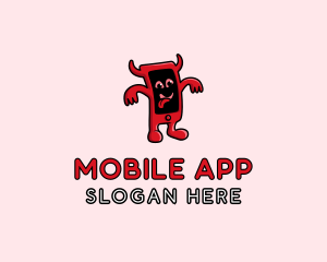 Monster - Scary Devil Phone logo design