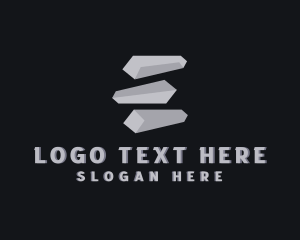 Stone - Construction Builder Industrial Letter E logo design