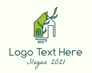 House - Eco Friendly Green House logo design