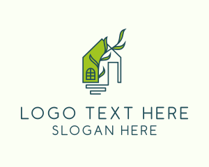 Mortgage - Plant Eco House logo design